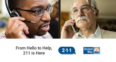 Side by side of 211 operator and caller
